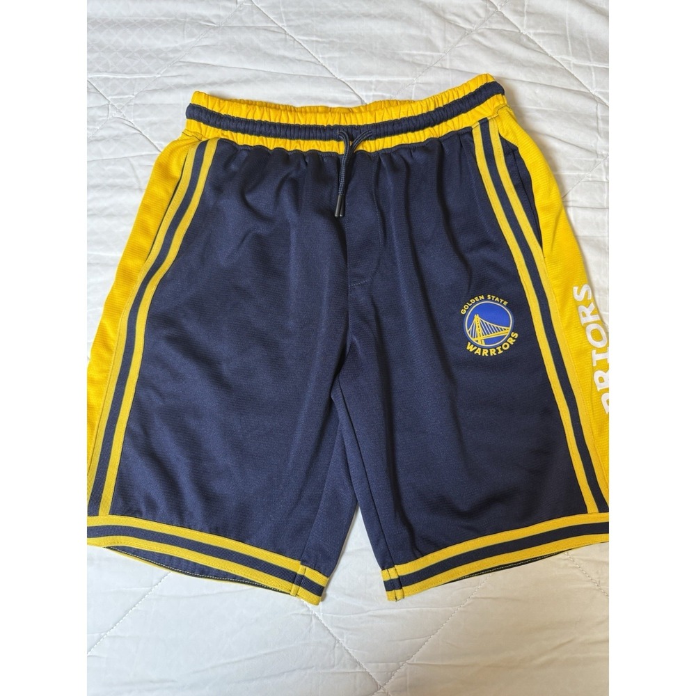 NBA Golden State Warriors Youth Basketball Shorts Blue Yellow‎ Size 14–16